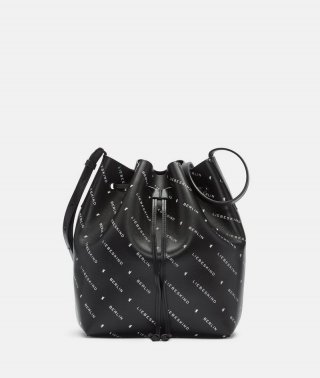 Liebeskind Monogram Bucketbag M - Schwarz