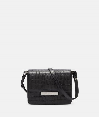 Liebeskind Kroko Alex Crossbody S - Schwarz