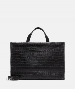 Liebeskind Kroko Lou Satchel L - Schwarz