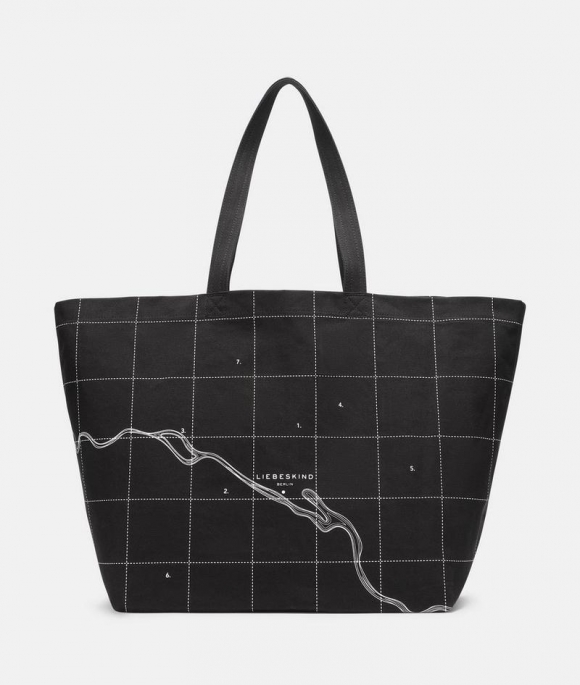 Liebeskind Canvas Shopper L - Schwarz