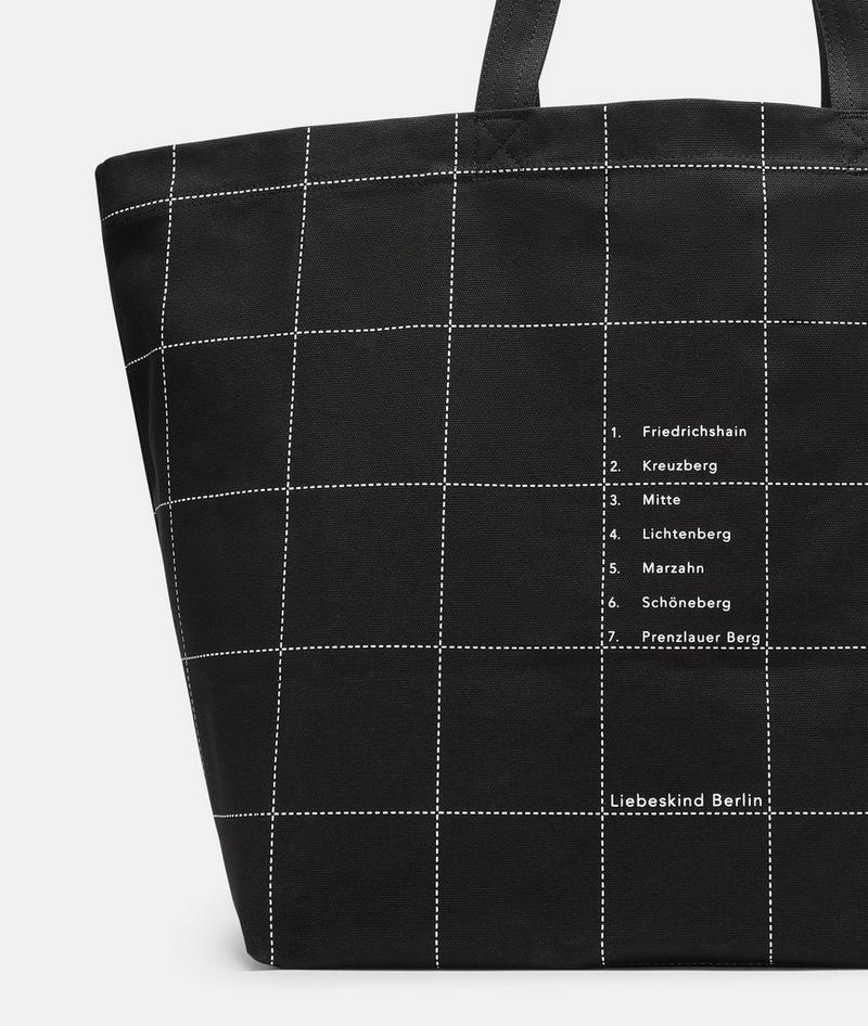 Liebeskind Canvas Shopper L - Schwarz