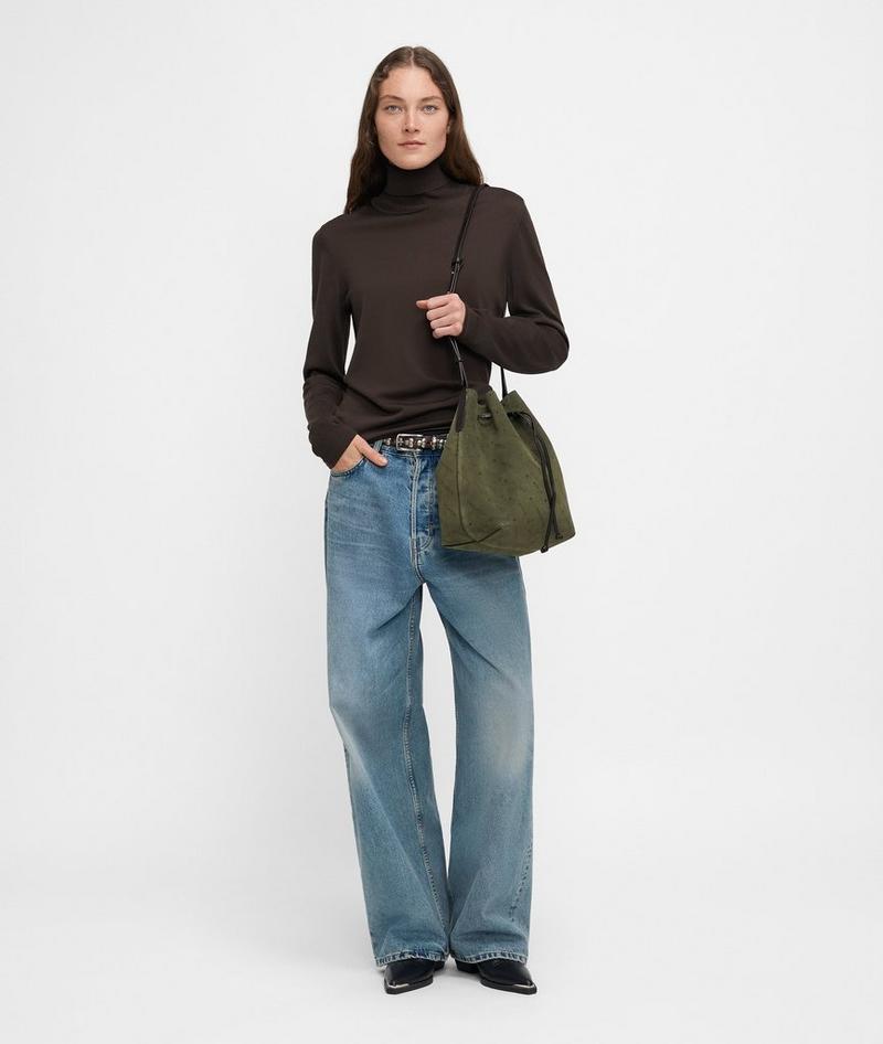 Liebeskind Monogram Bucketbag M - Olivgrün