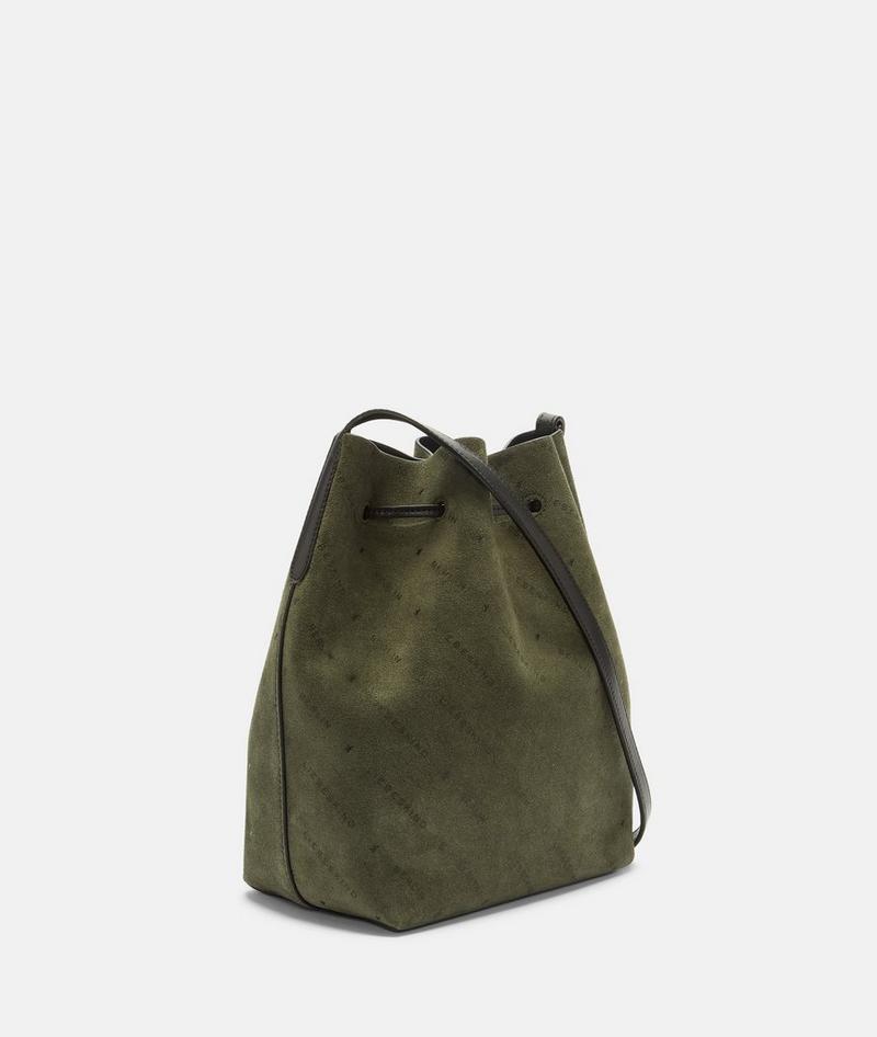 Liebeskind Monogram Bucketbag M - Olivgrün