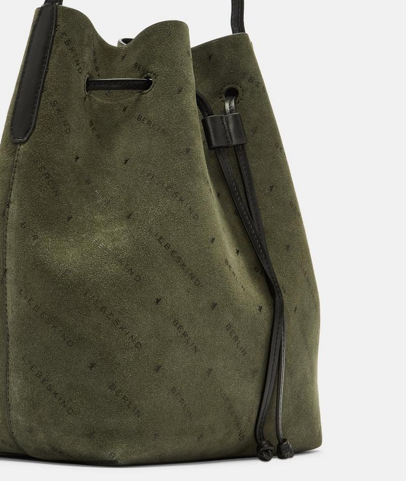 Liebeskind Monogram Bucketbag M - Olivgrün