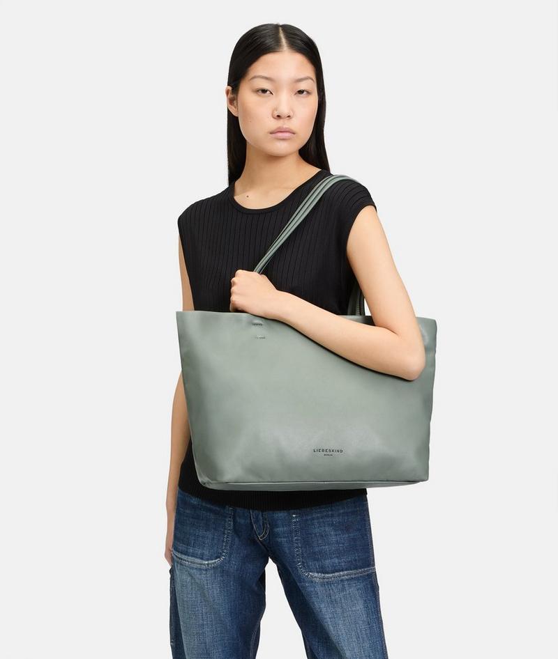 Liebeskind Hera Shopper L - Dunkles Salbeigrün