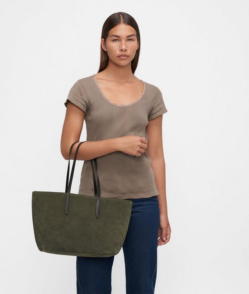 Liebeskind Monogram Shopper M - Olivgrün