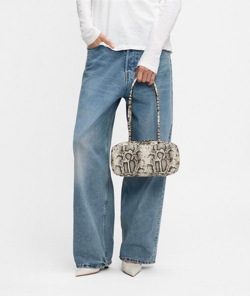 Liebeskind Snake Jil Schultertasche S - Steingrau