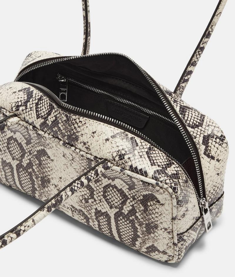 Liebeskind Snake Jil Schultertasche S - Steingrau