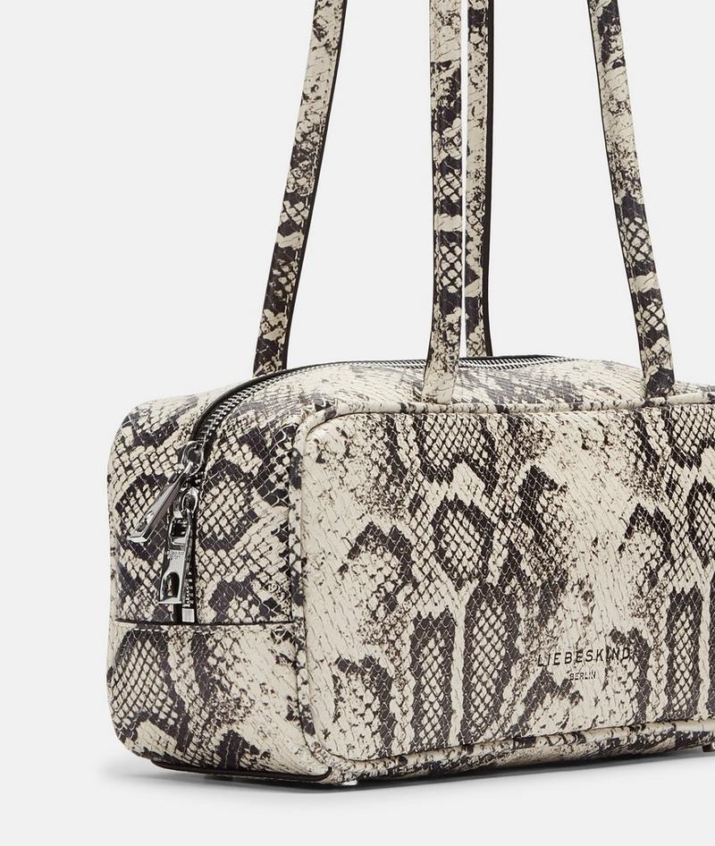 Liebeskind Snake Jil Schultertasche S - Steingrau