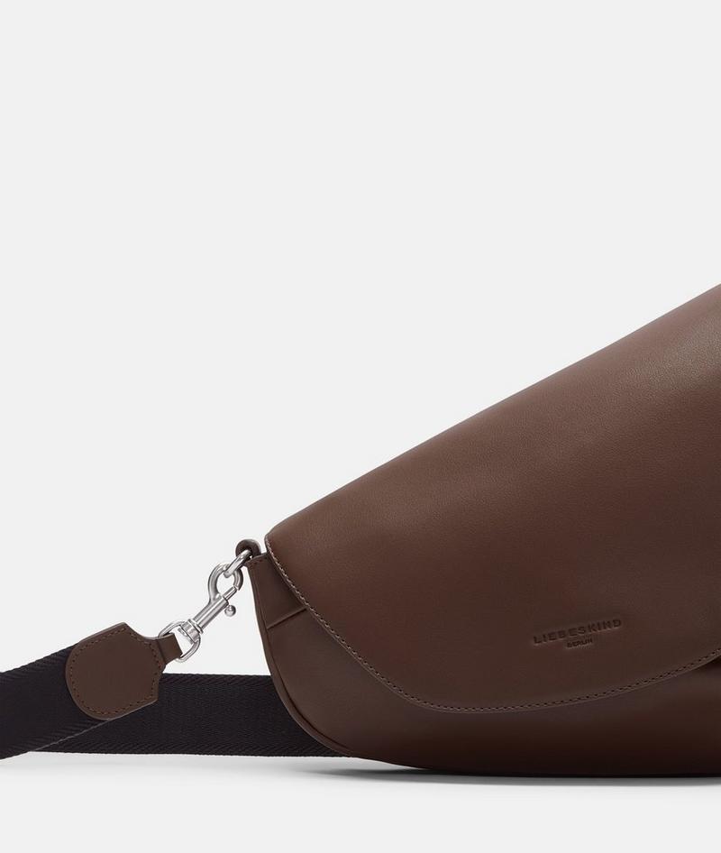 Liebeskind Oval Shoulder Bag M - Dunkelbraun