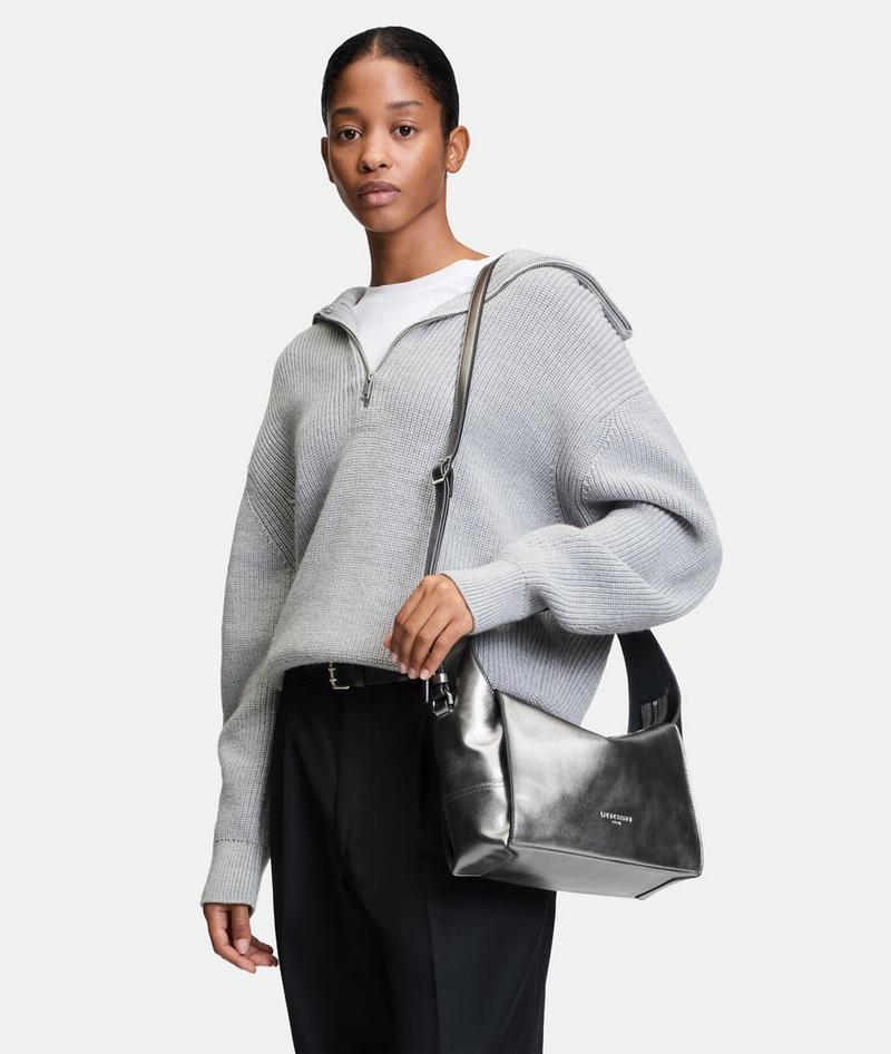 Liebeskind Metallic Lou Hobo S - Silber
