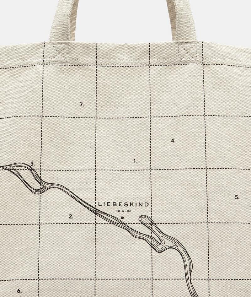 Liebeskind Canvas Shopper L - Creme