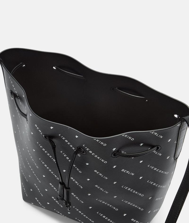 Liebeskind Monogram Bucketbag M - Schwarz
