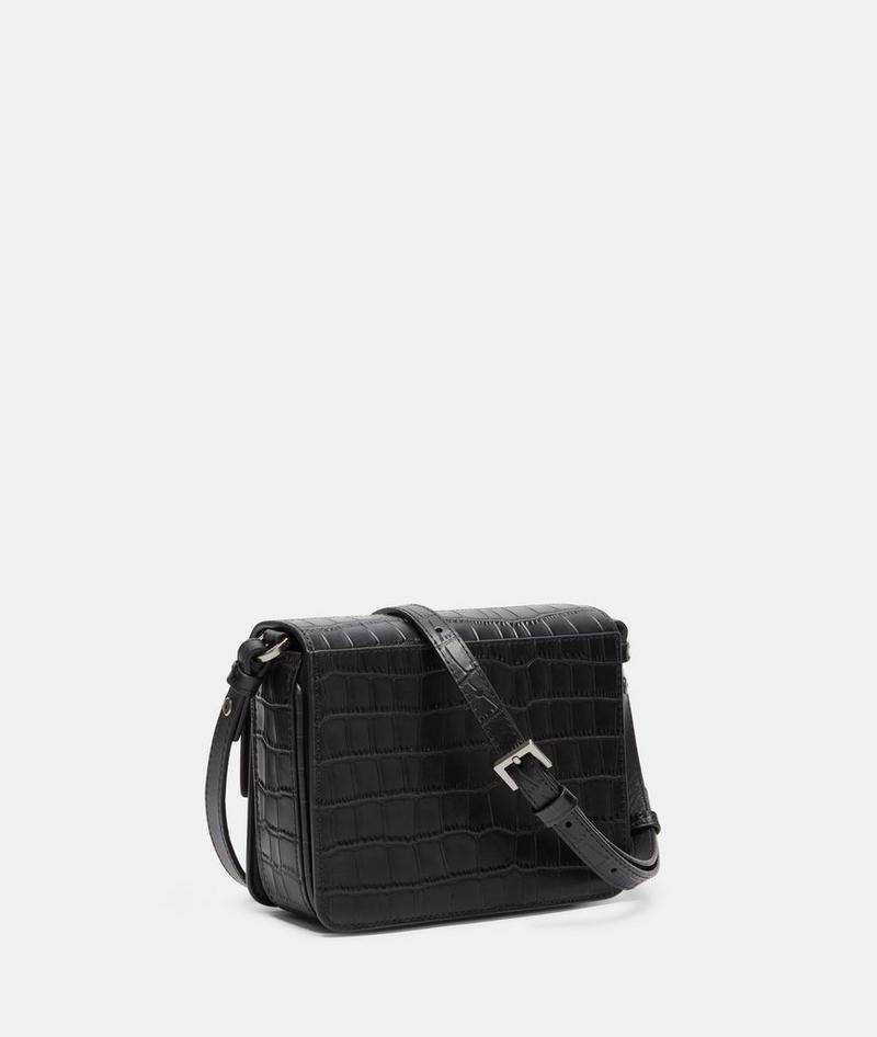 Liebeskind Kroko Alex Crossbody S - Schwarz