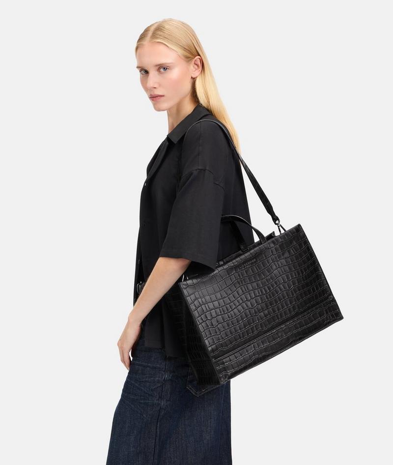 Liebeskind Kroko Lou Satchel L - Schwarz