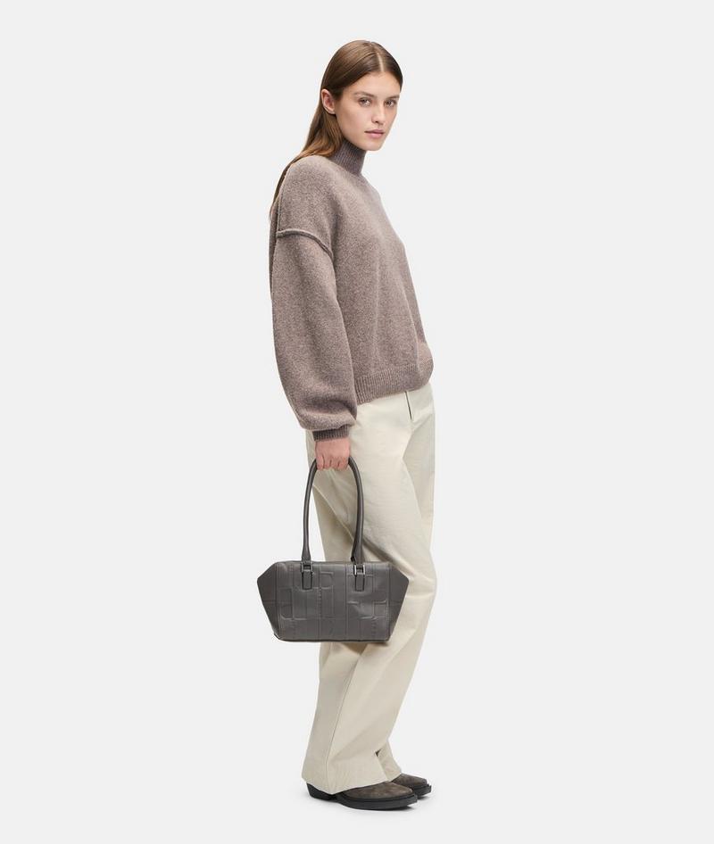 Liebeskind Monogram Kayla Satchel S - Grau Meliert