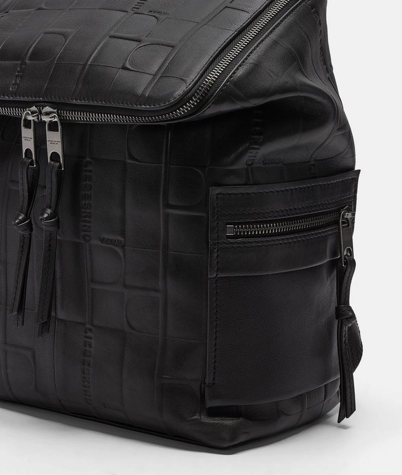 Liebeskind Monogram Hera Backpack M - Schwarz