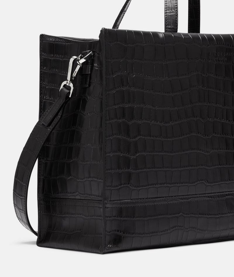 Liebeskind Kroko Lou Satchel L - Schwarz
