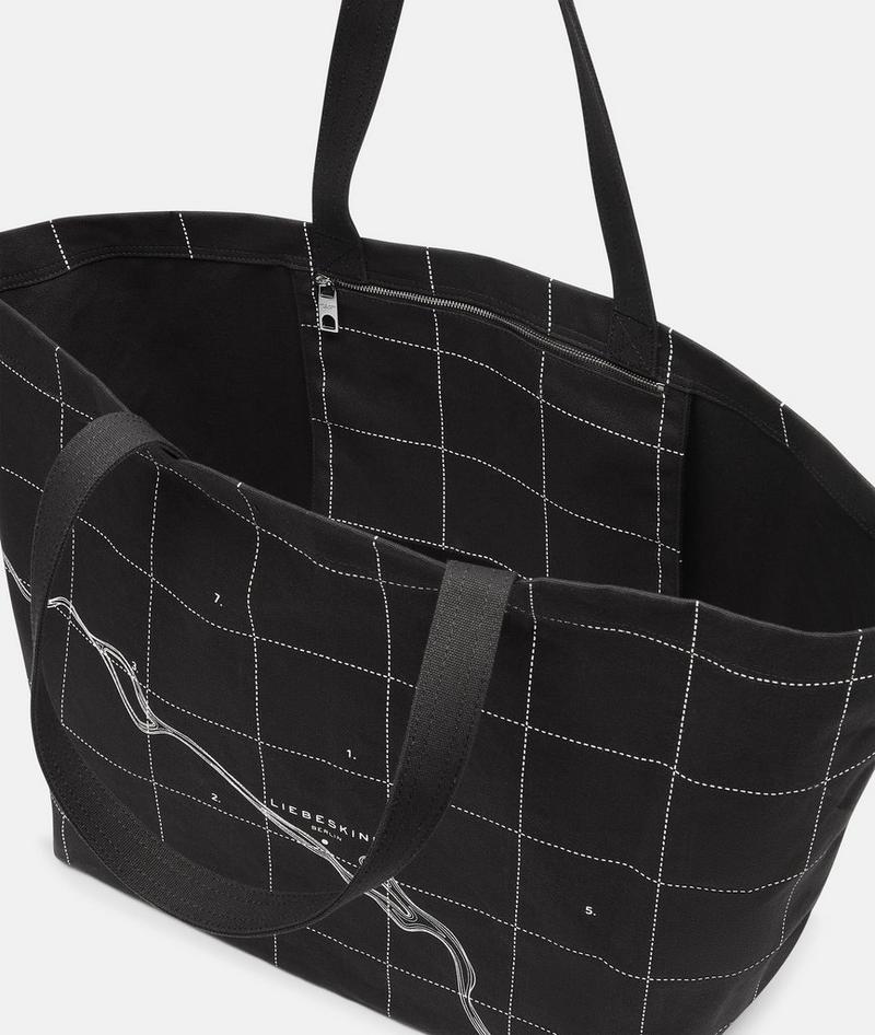Liebeskind Canvas Shopper L - Schwarz