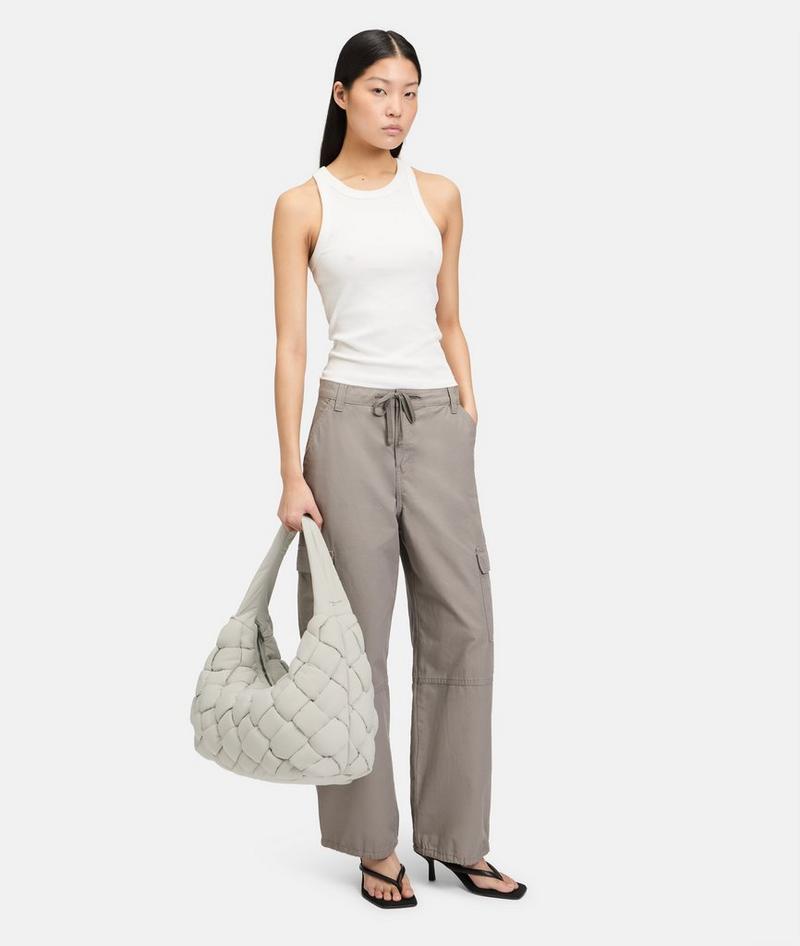 Liebeskind Nylon Bo Hobo L - Hellgrau